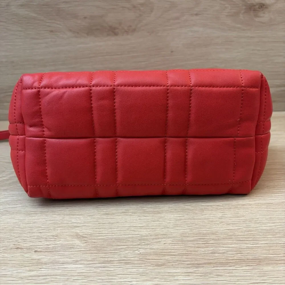 Kate Spade Softwhere Quilted Lambskin Leather Mini Tote Bright Red / No strap